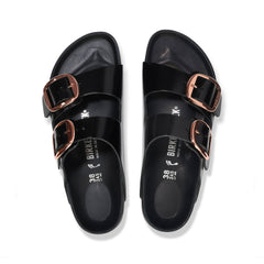 Arizona Big Buckle Exquisite High Shine Black Natural Leather Patent