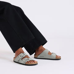 Arizona Big Buckle Pure Sage Nubuck Leather