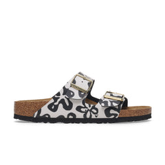 Arizona Blooms White & Black Birko-Flor