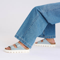 Arizona Chunky Baby Blue Suede Leather