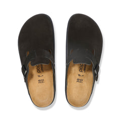Boston Chunky Black Suede Leather