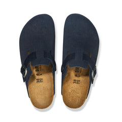 Boston Corduroy Midnight Embossed Suede Leather