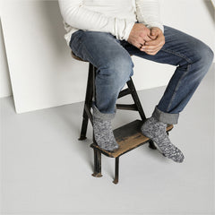Cotton Slub Socks M Blue White