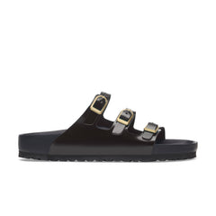 Florida D-Buckle Exquisite High Shine Black Natural Leather Patent
