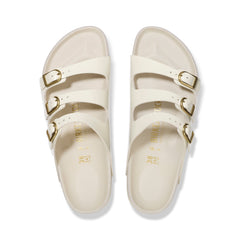 Florida D-Buckle Exquisite High Shine Ecru Natural Leather Patent
