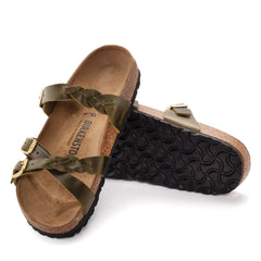 Franca Braided Green Olive Oiled Leather