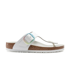 Gizeh Big Buckle Ombre White Smooth Leather