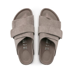 Kyoto Exquisite Grey Taupe Suede Leather