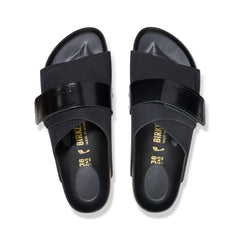 Kyoto High Shine Black Nubuck Leather