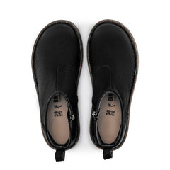 Melrose Black Waxy Suede Leather
