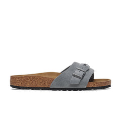 Oita Braided Basalt Grey Suede Leather