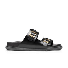 St Barths Black Natural Leather