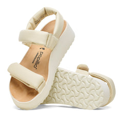 Theda Exquisite Platform Wedge Ecru Smooth Leather