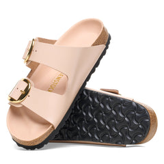 Arizona Big Buckle High Shine New Beige Natural Leather Patent