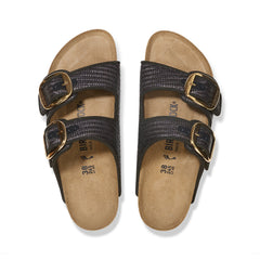 Arizona Big Buckle Raffia Black Textile