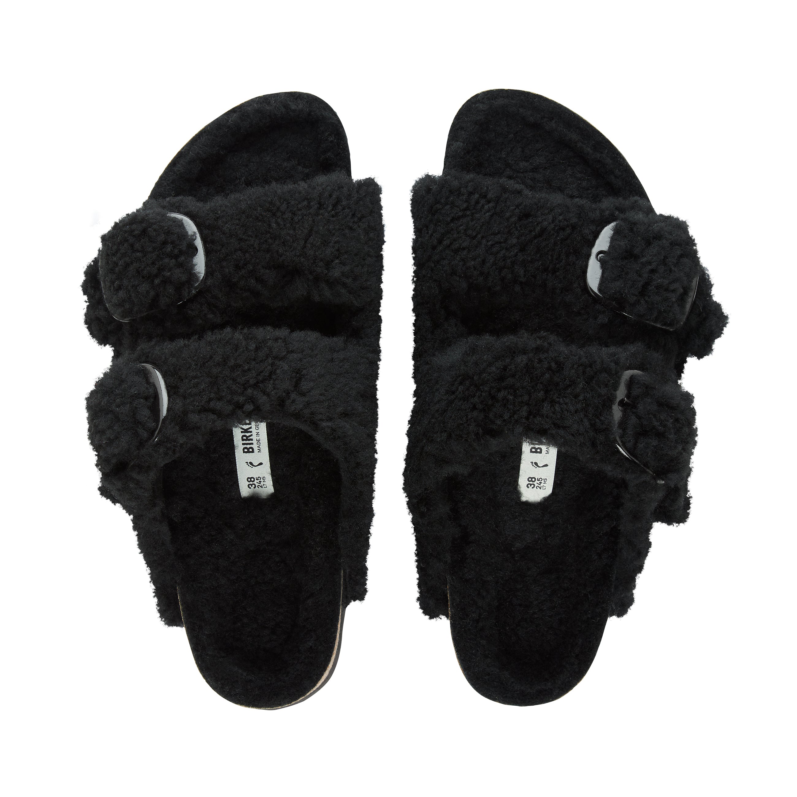 Arizona Big Buckle Shearling Black Teddy Shearling