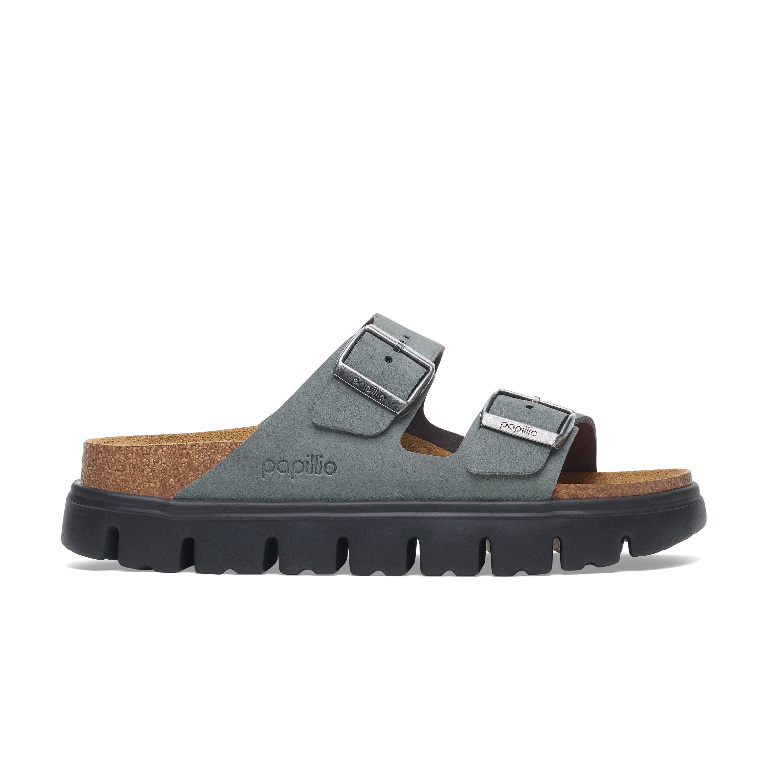 Arizona Chunky Basalt Grey Suede Leather