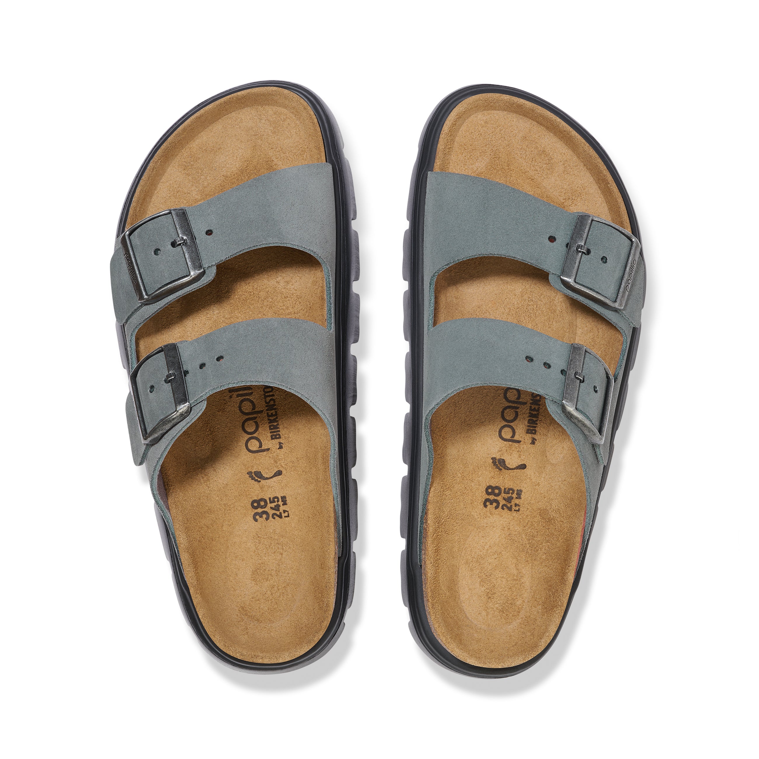 Arizona Chunky Basalt Grey Suede Leather