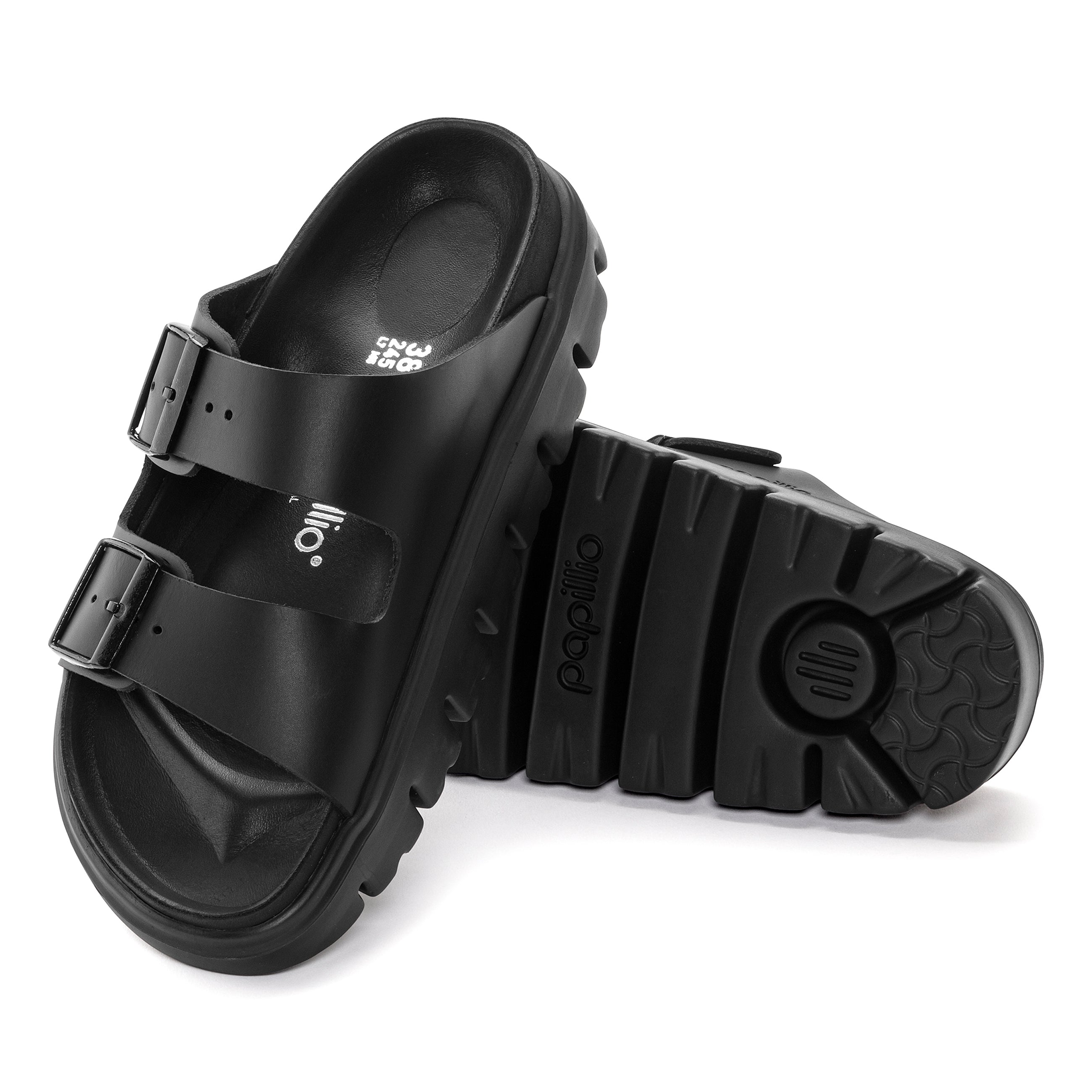 Arizona Chunky Exquisite Black Smooth Leather