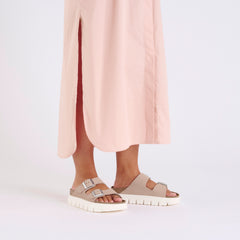 Arizona Chunky Light Rose Suede Leather