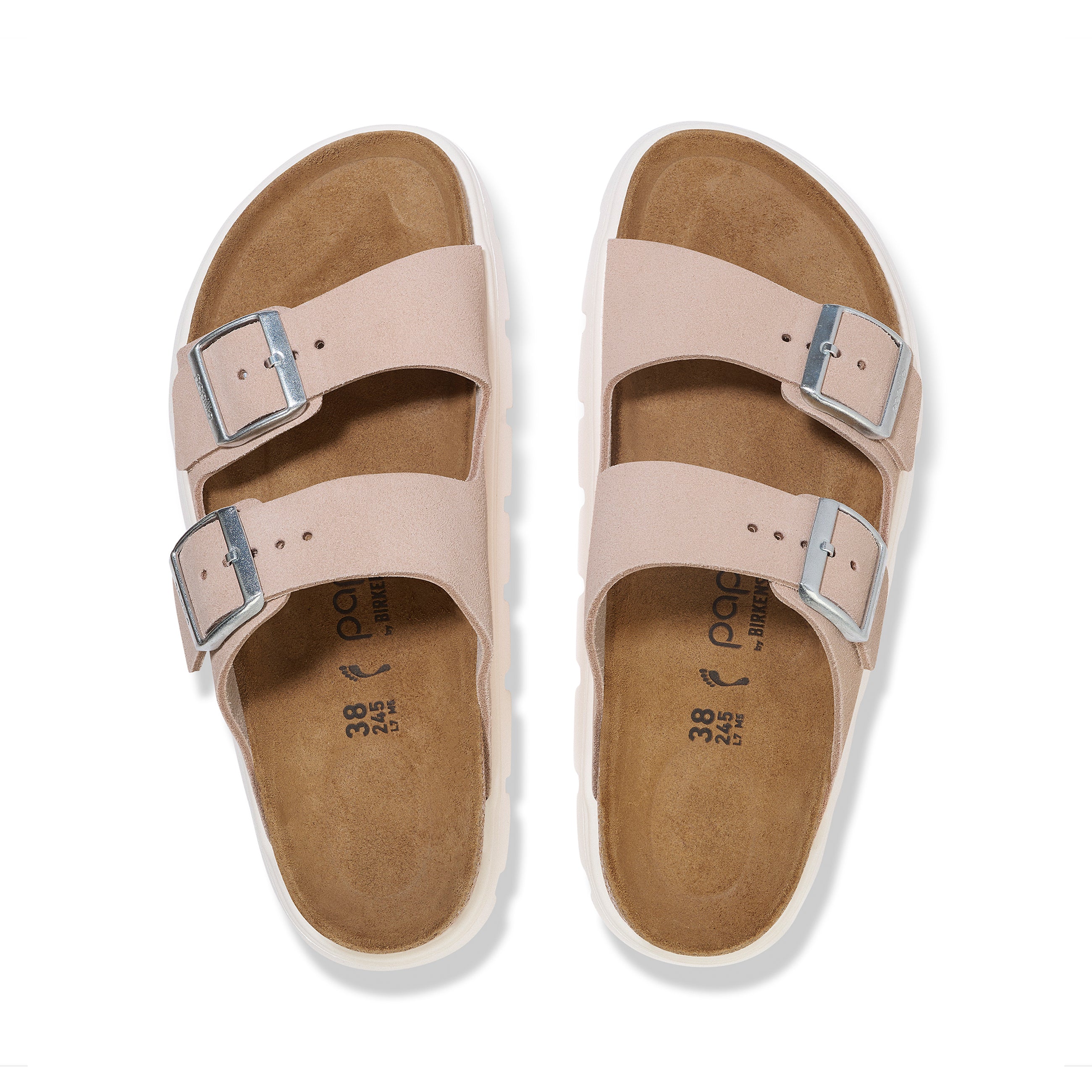 Arizona Chunky Light Rose Suede Leather