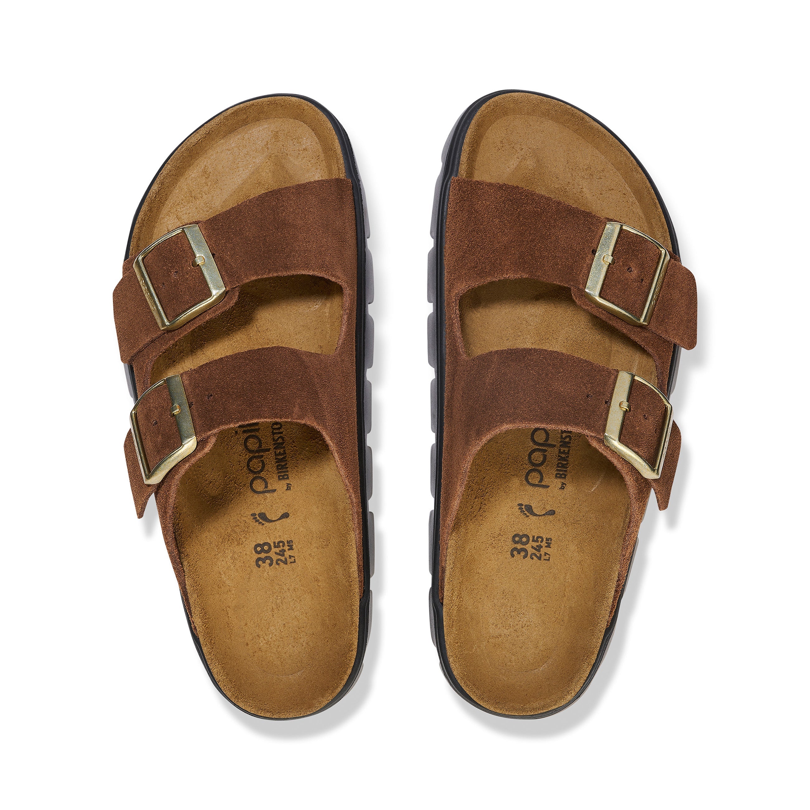 Arizona Chunky Dark Tea Suede Leather