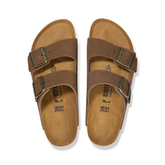 Arizona Corduroy Dark Tea Embossed Suede Leather