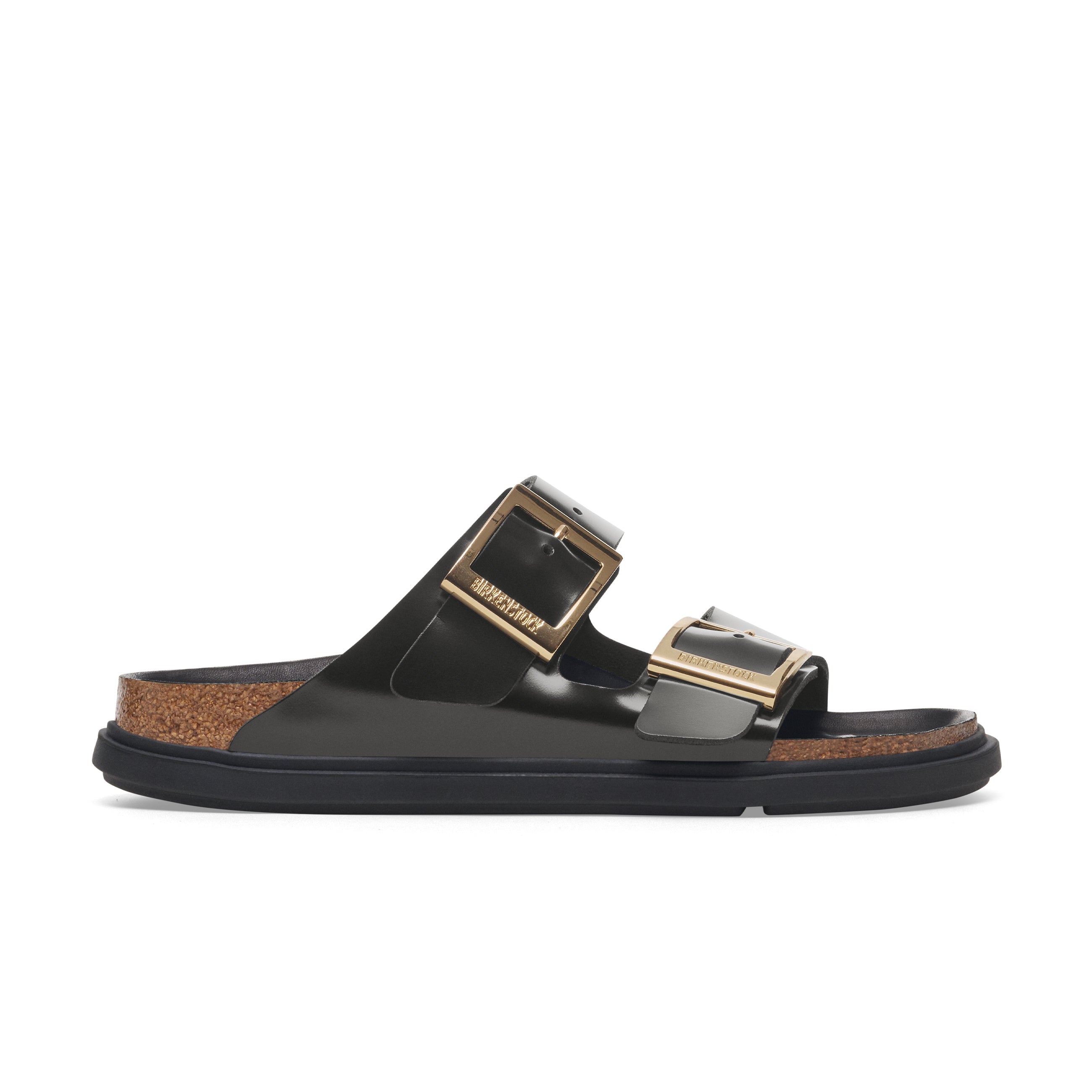 Arizona Droplet Buckle High Shine Black Natural Leather Patent