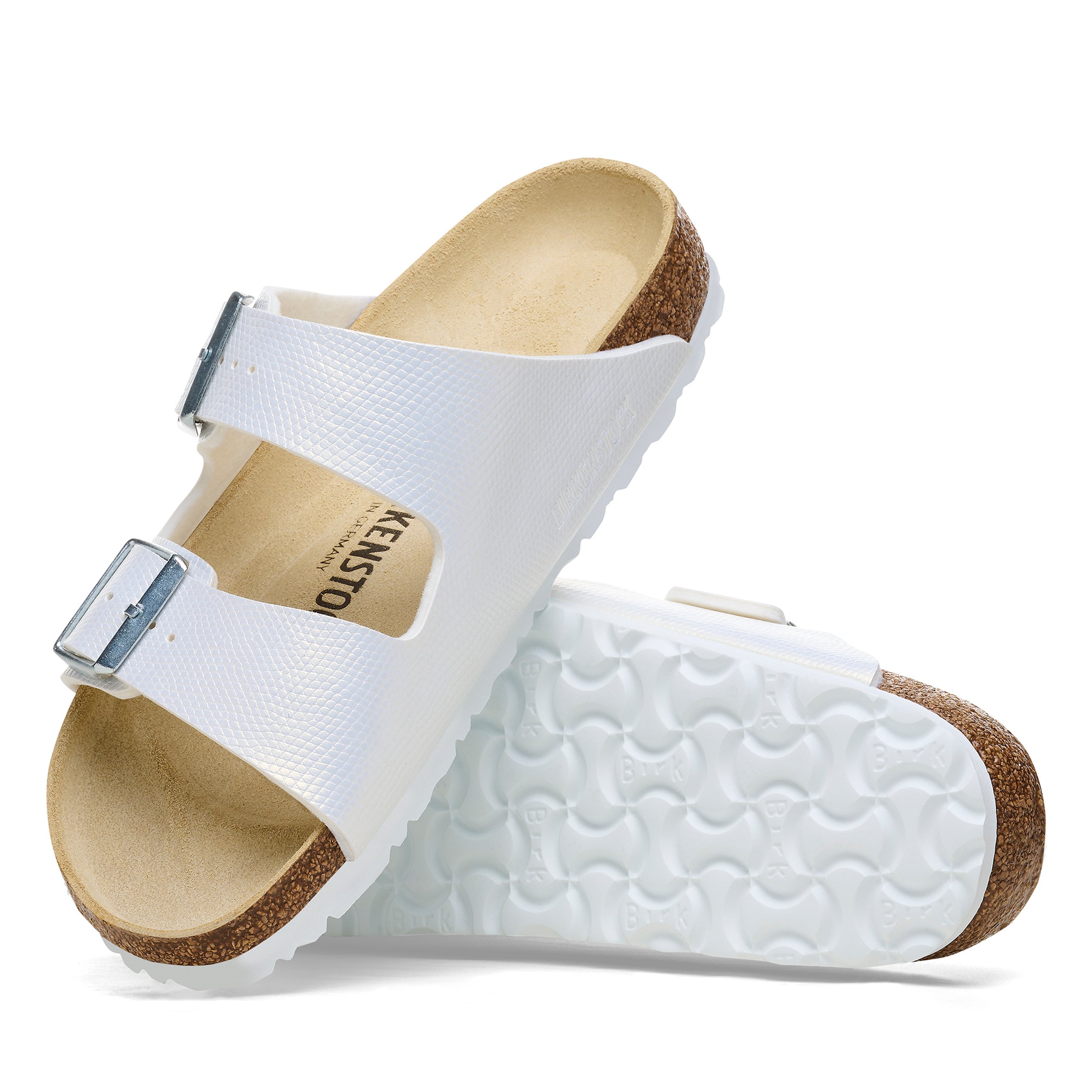 Arizona Shiny Embossed White Embossed Birko-Flor
