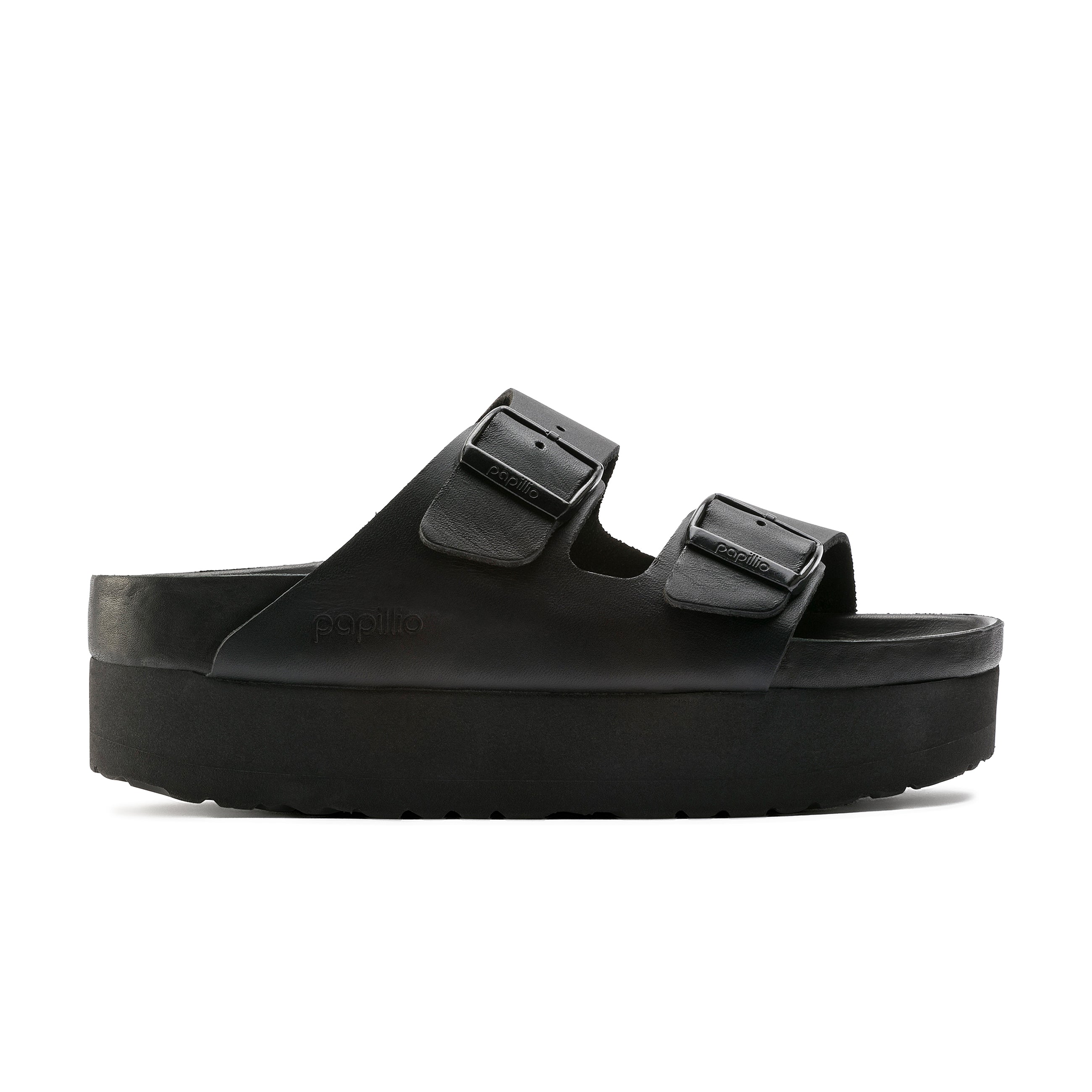 Arizona Exquisite Platform Black Natural Leather
