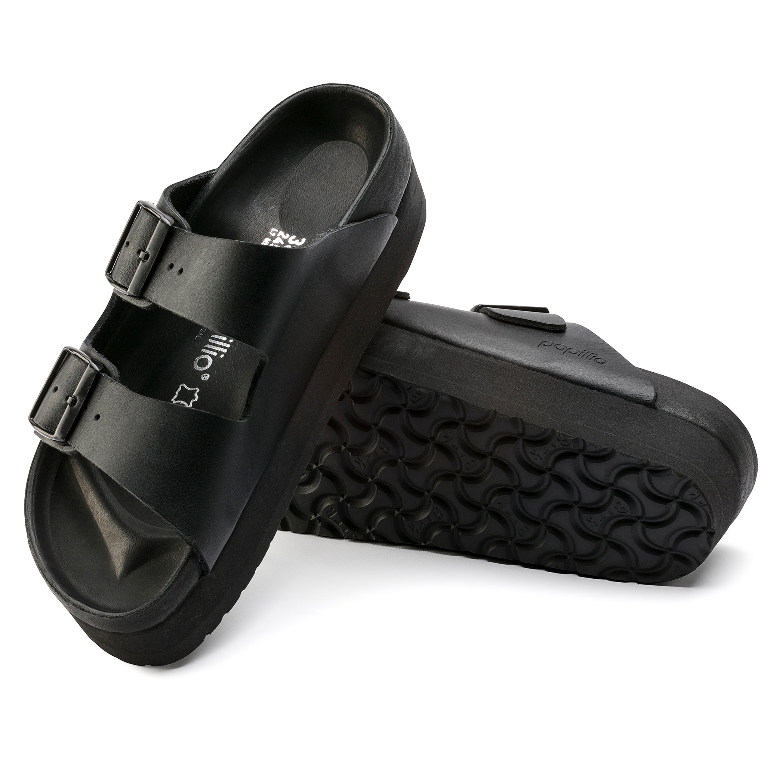 Arizona Exquisite Platform Black Natural Leather