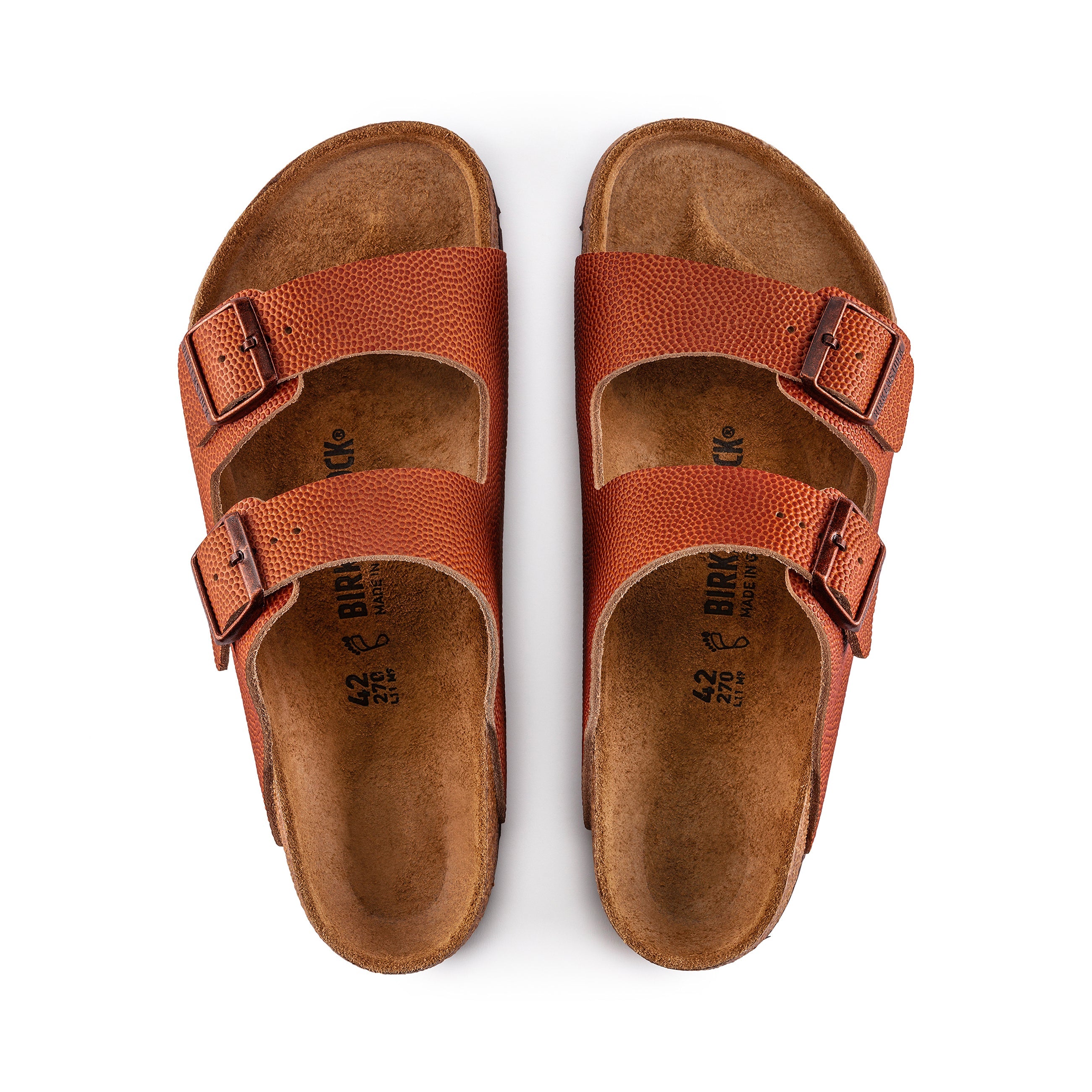 Arizona Ginger Brown Embossed Natural Leather