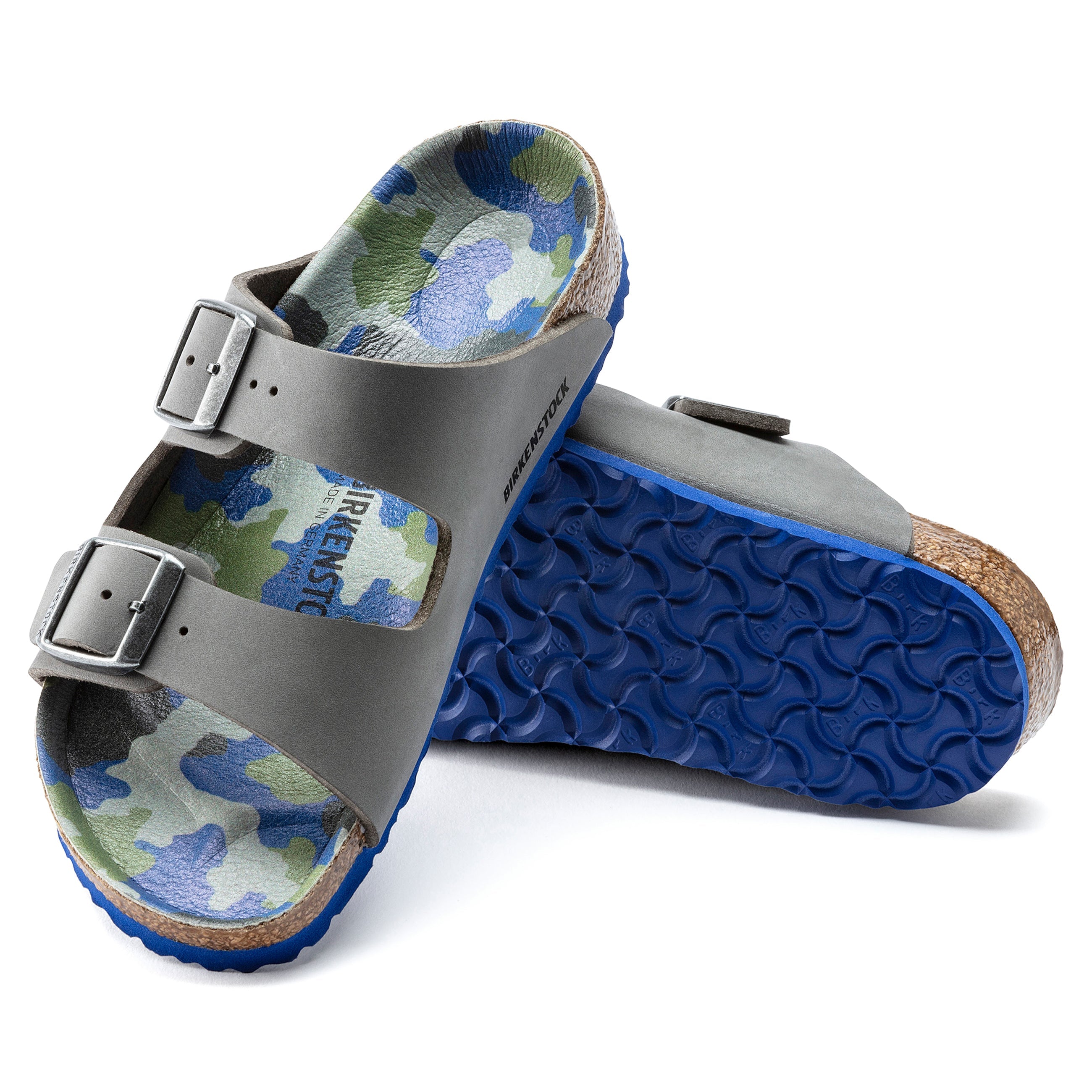 Arizona Kids Grey/Multicolour Camo Birko-Flor
