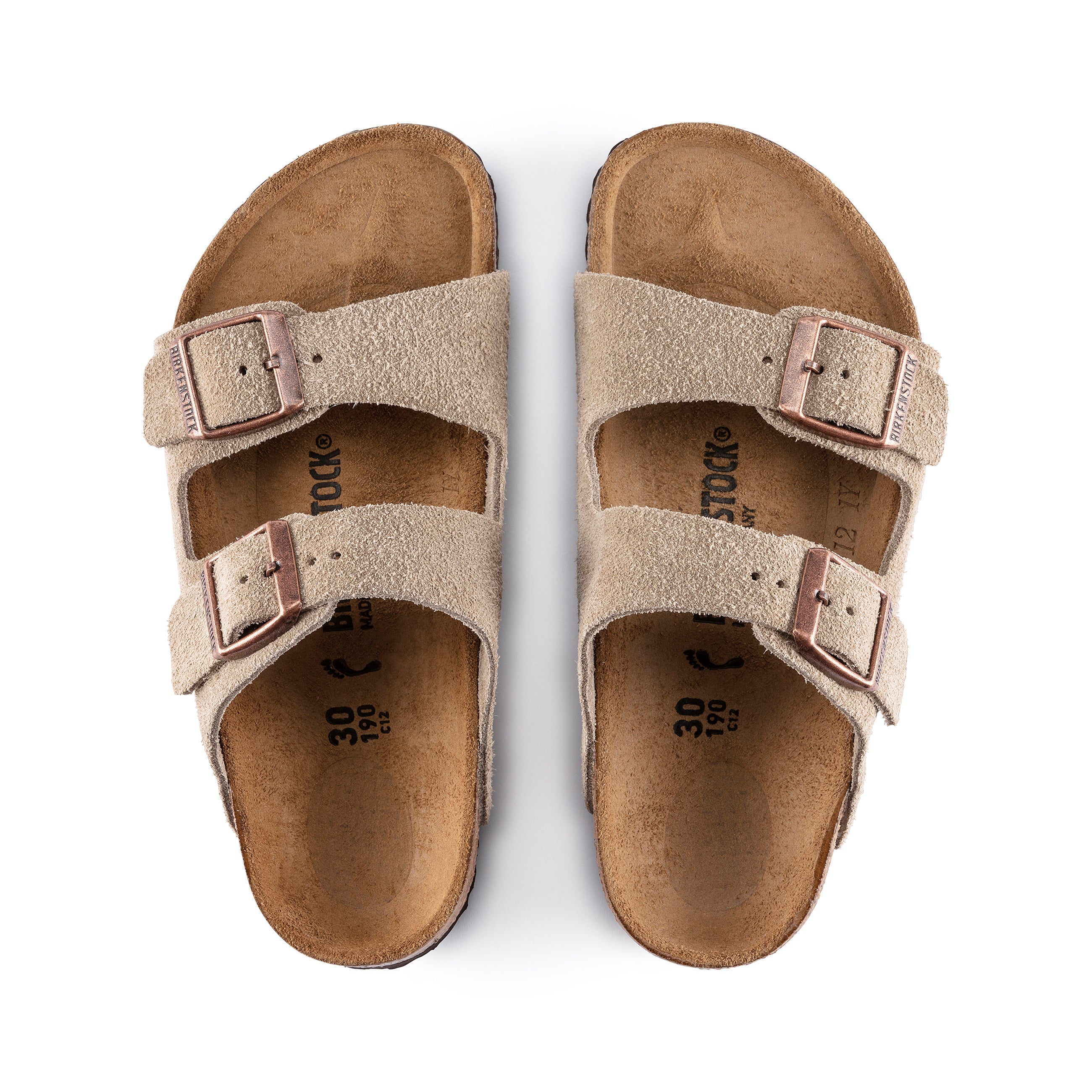 Arizona Kids Taupe Suede Leather