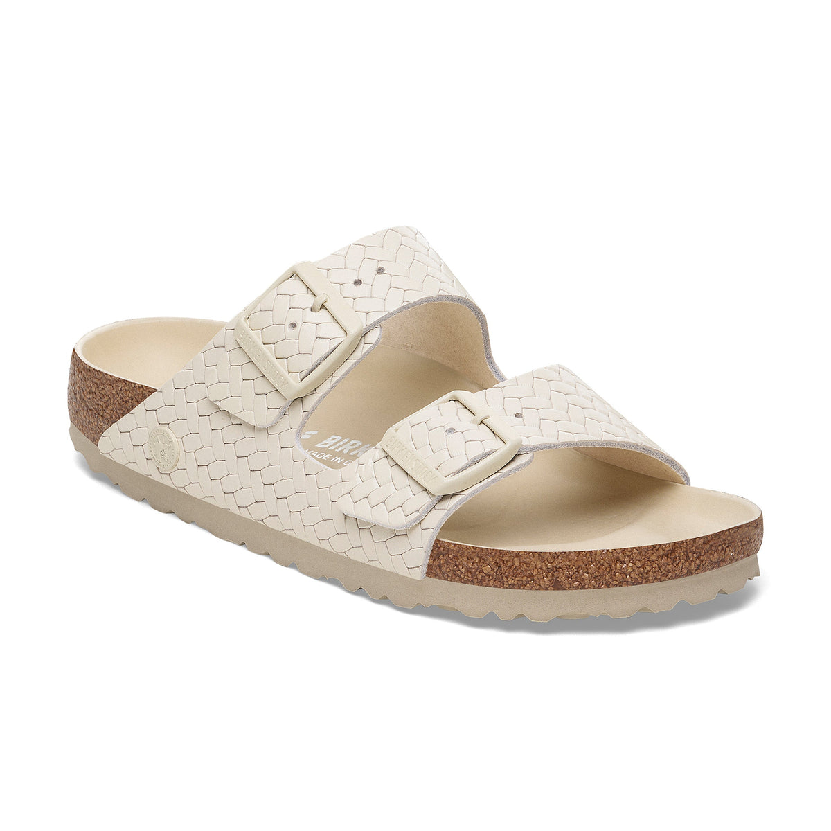 Arizona Semi-Exquisite Woven Emboss Ecru Smooth Leather