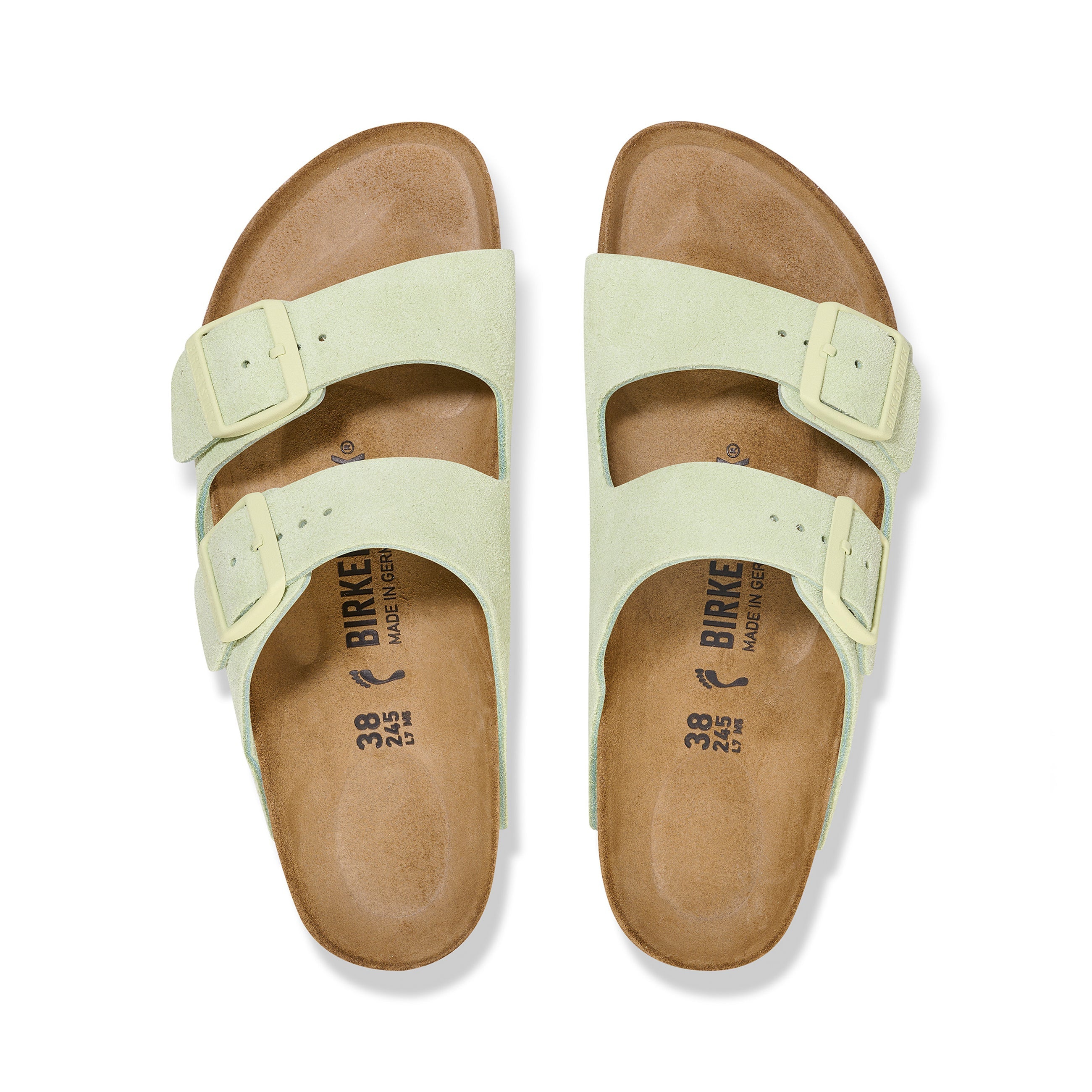 Arizona Faded Lime Suede Leather