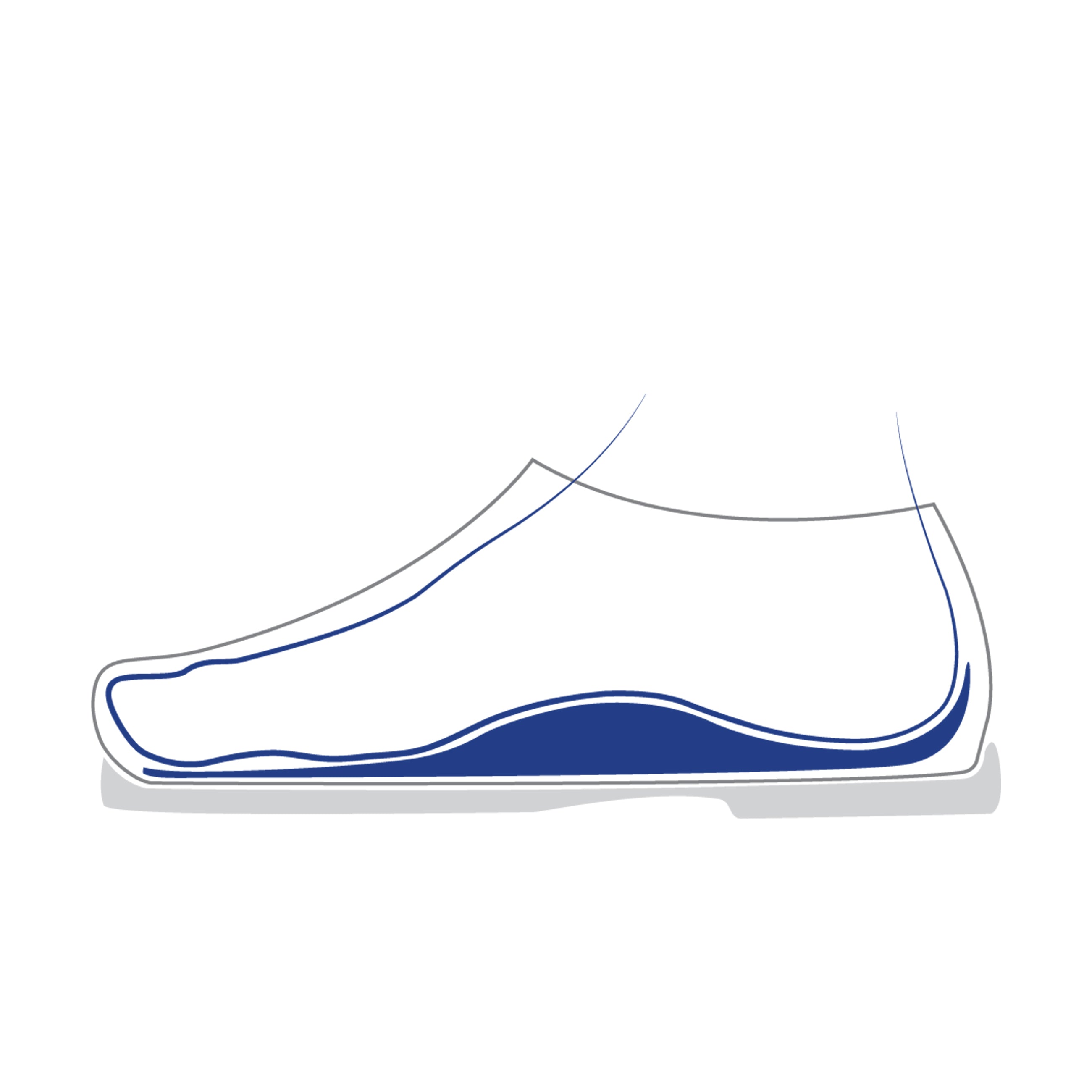 Blue Footbed Long Leather
