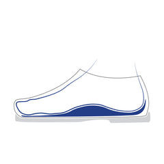 Blue Footbed Long Leather