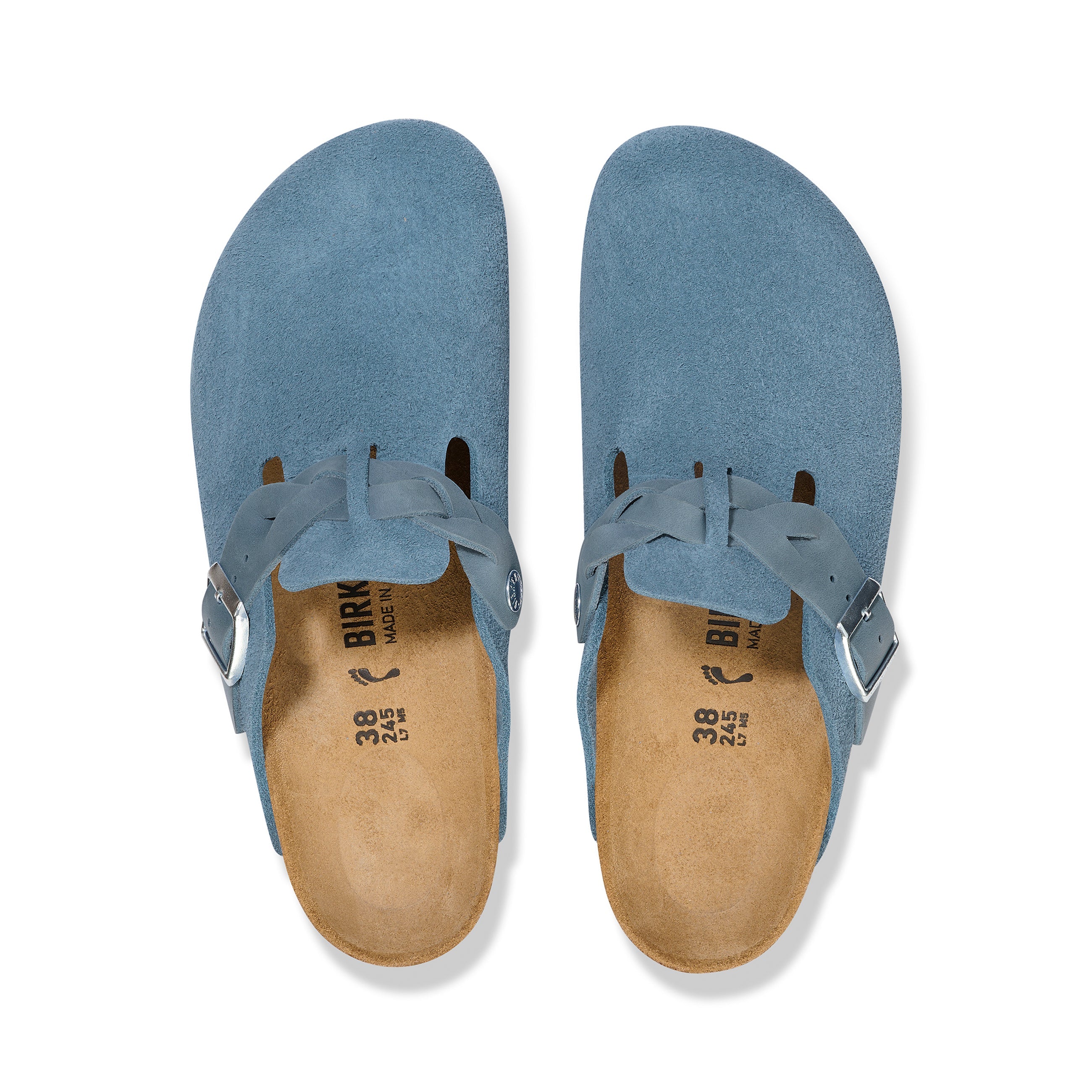 Boston Braided Elemental Blue Suede Leather