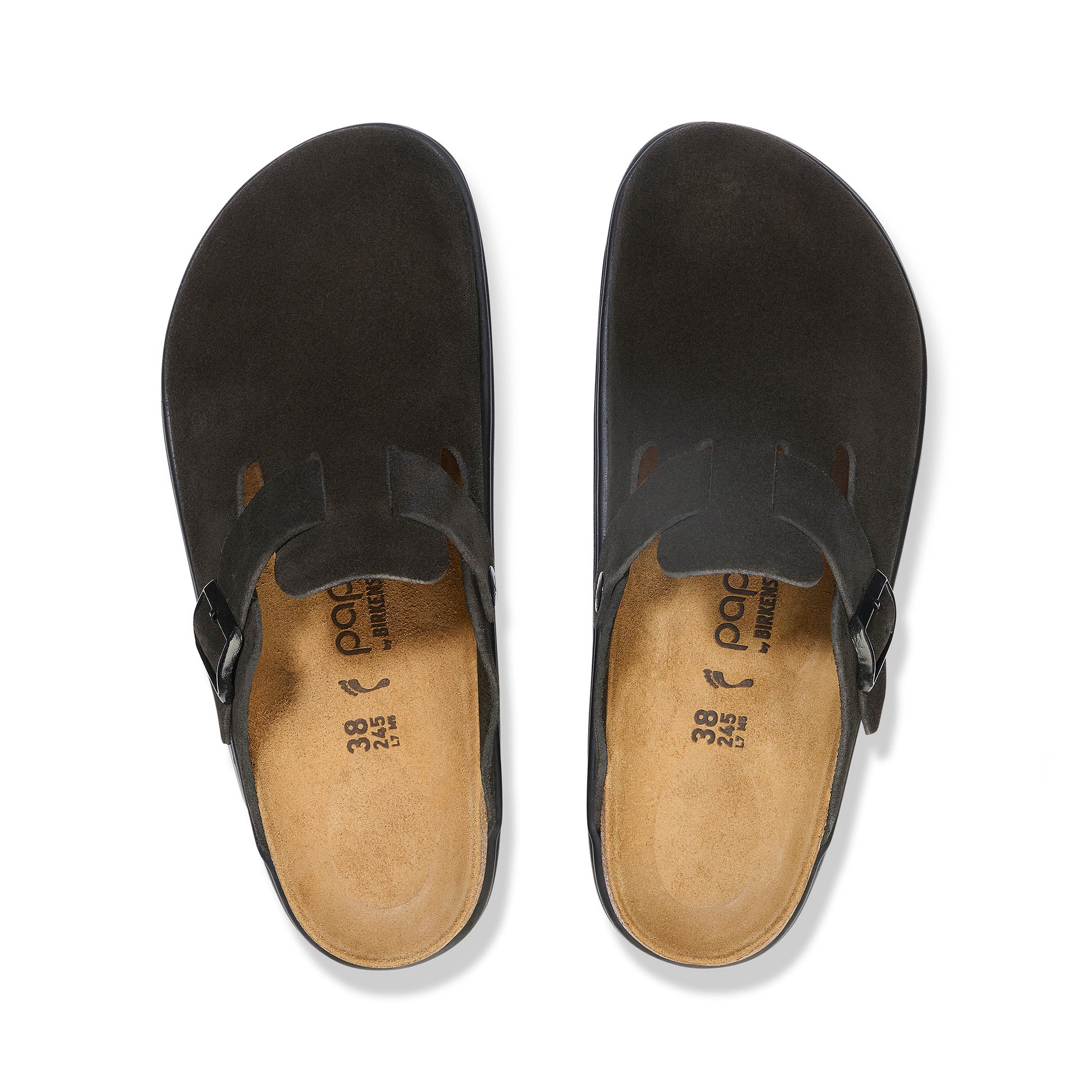 Boston Chunky Black Suede Leather