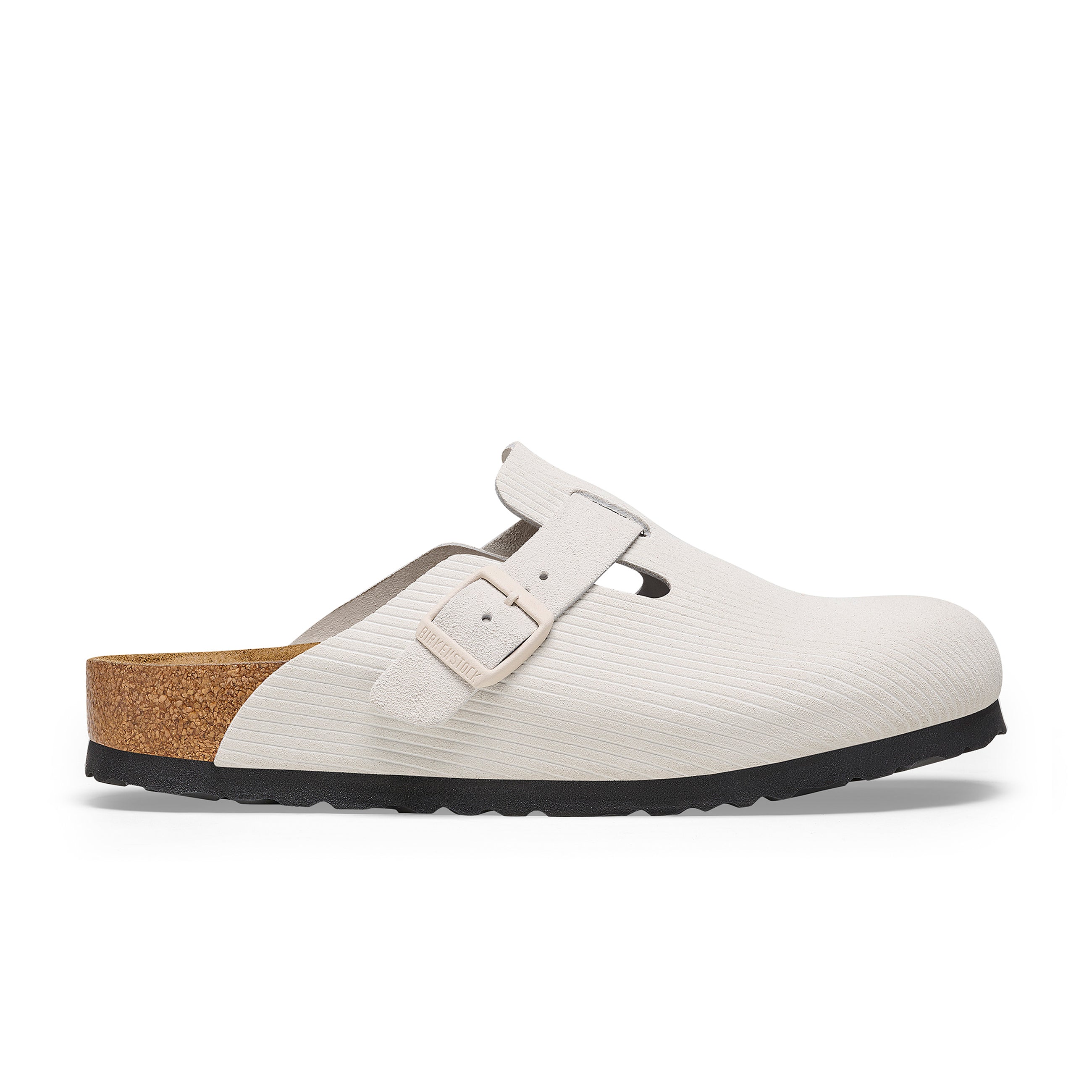 Boston Corduroy Antique White Embossed Suede Leather
