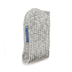 Cotton Slub Socks M Grey White