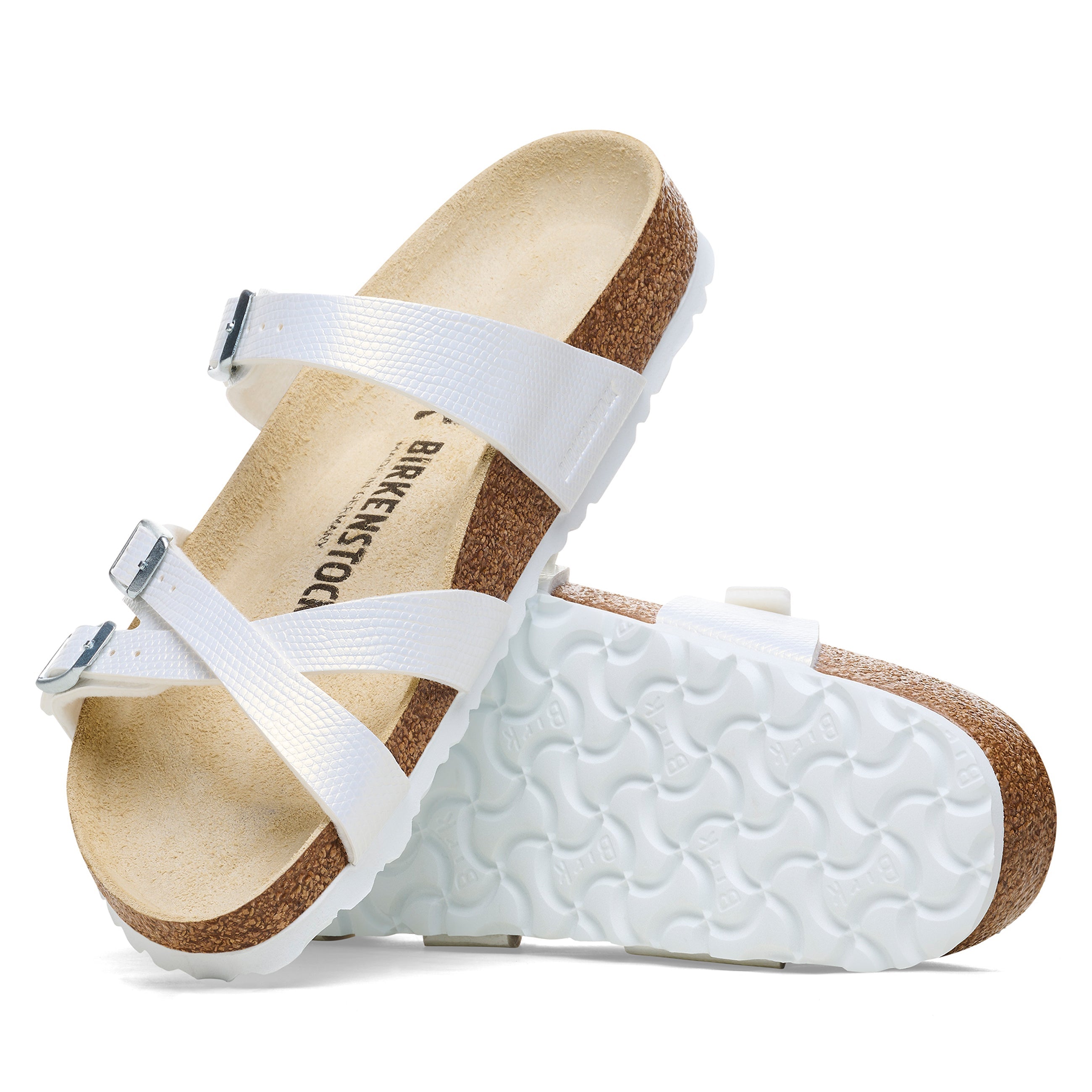 Franca Shiny Embossed White Embossed Birko-Flor