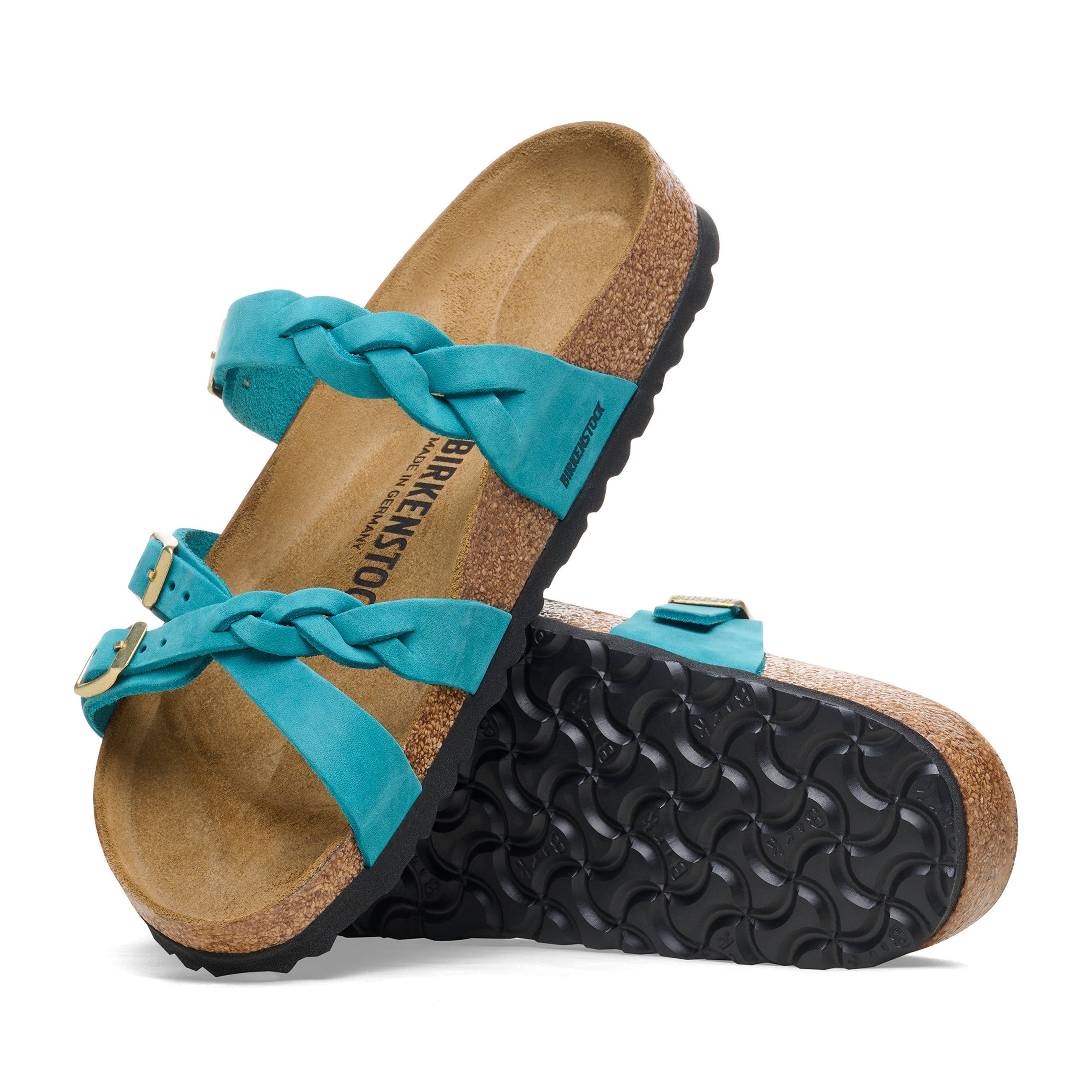 Franca Braided Biscay Bay Oiled Leather
