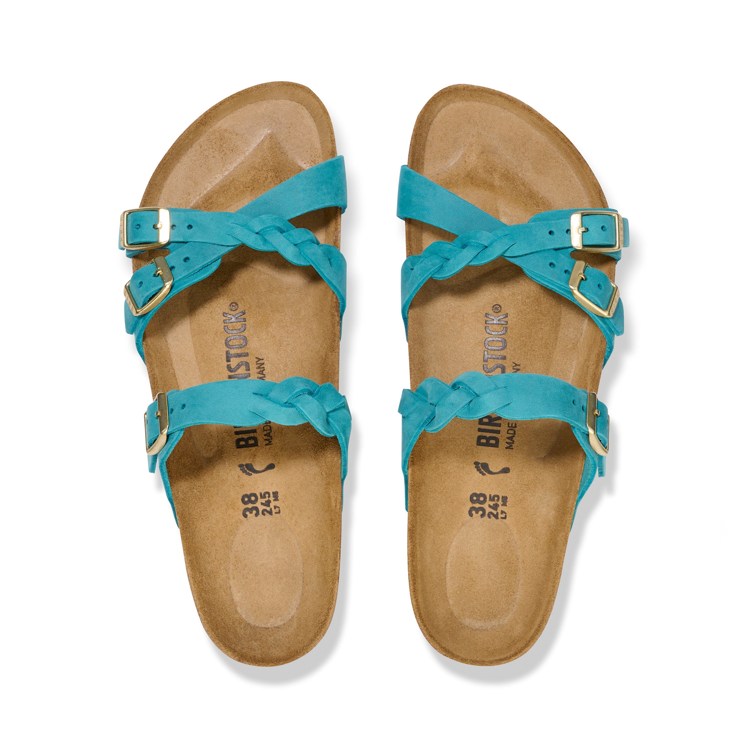 Franca Braided Biscay Bay Oiled Leather