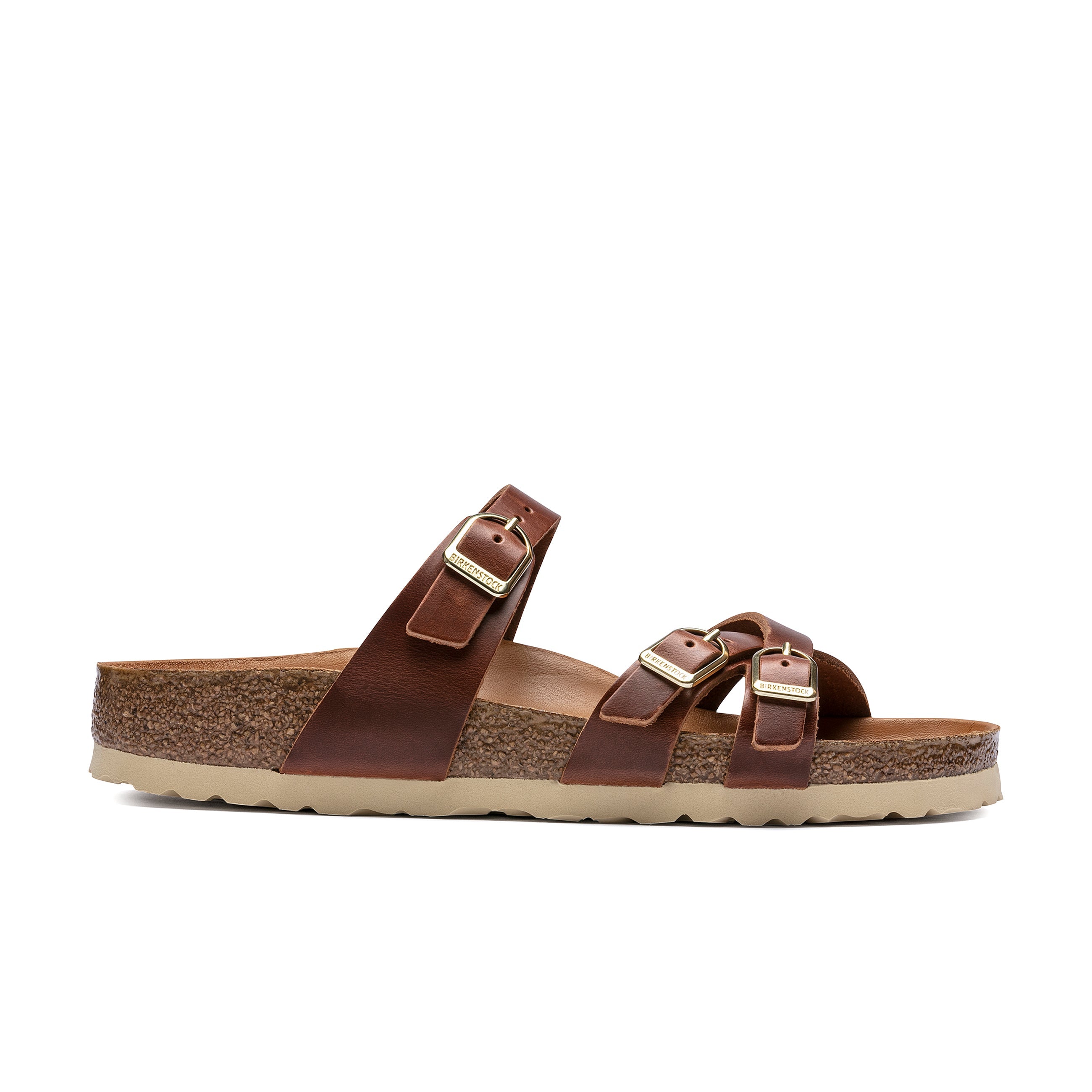 Franca Big Buckle Cognac Oiled Leather