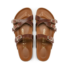 Franca Big Buckle Cognac Oiled Leather
