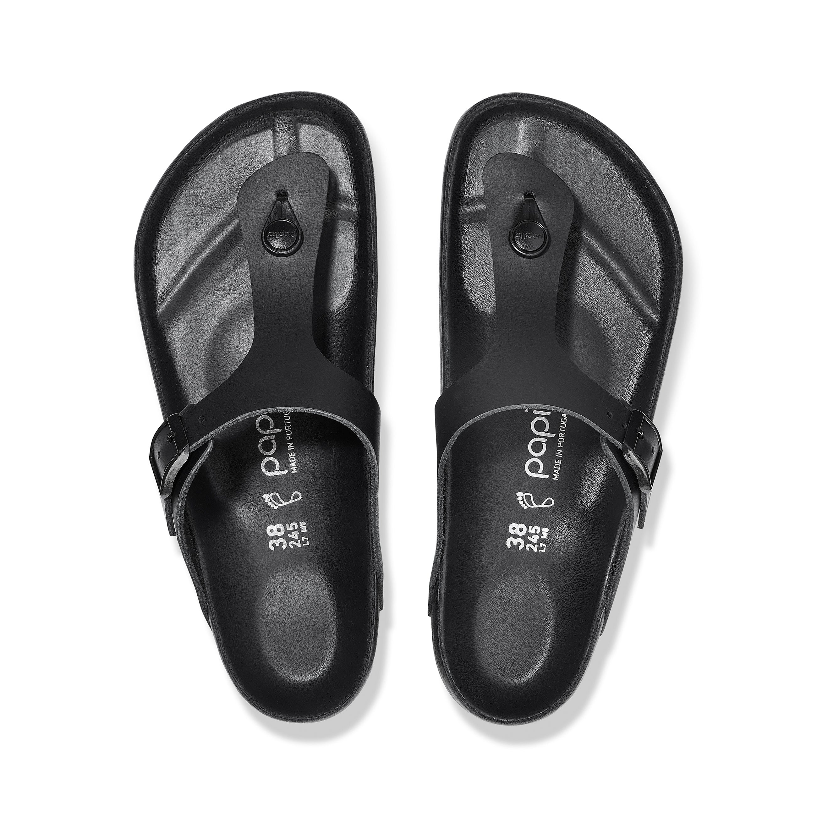 Gizeh Exquisite Flex Platform Black Smooth Leather