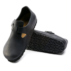 London Black Oiled Leather