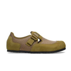 London Nova Pine Green Textile/Nubuck Leather